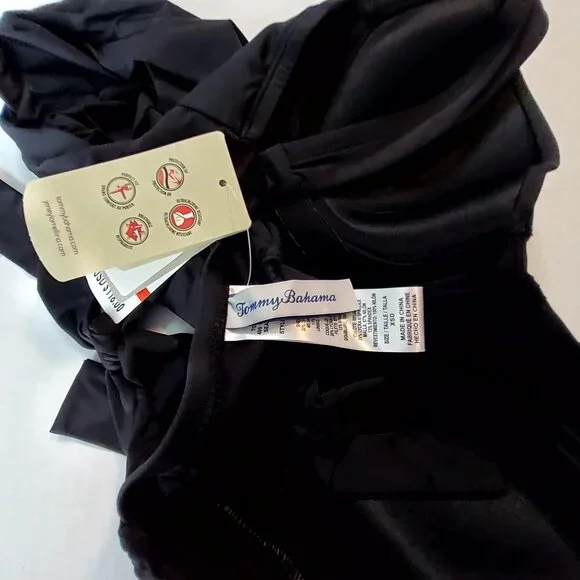 Tmmy Bahamas Black Padded Tankini Swimsuit With Adjustable Tie Back For Women XS - Picture 8 of 14